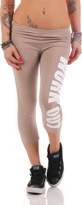 Produktbild von Leggings WORK OUT 3/4 Sporthose Baumwolle; Beige XL/42