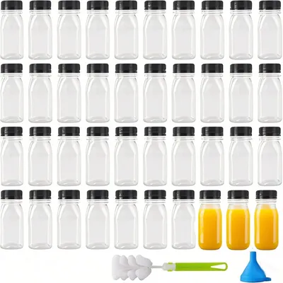 Obrázek produktu pro Omgoods – Sada 40 plastových lahviček o objemu 120 ml s víčky