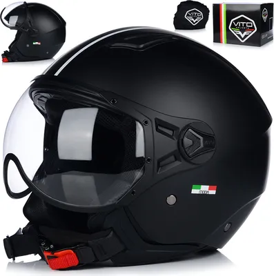 Produktbild von Jet Helm Mopedhelm | VITO MODA | Herren und Damen | Jethelm mit Visier | ECE 22.06  | Motorradhelm | XS (53-54cm)