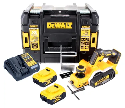 Produktbild von DeWalt DCP 580 P2 Akku Hobel 18V 82mm + 2x Akku 5,0Ah + Ladegerät + TSTAK