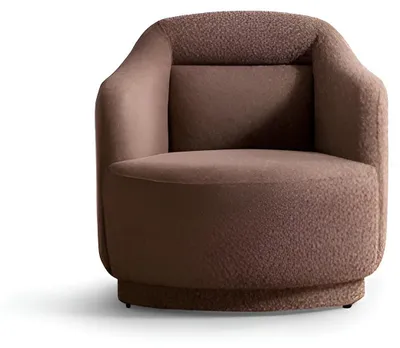 Produktbild von Brauner Sessel Weicher Stoffsessel Designersessel Wohnzimmermöbel
