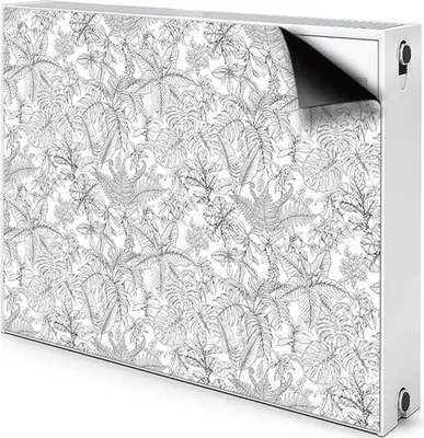 Produktbild von Magnet Heizkörper Heizkörper-Abdeckung Heizkörperabdeckung 110x60 cm  - Gezeichnet, Blätter