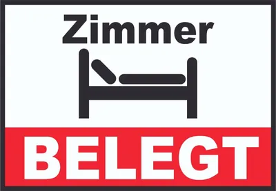 Produktbild von Zimmer BELEGT Schild A0 (841x1189mm)
