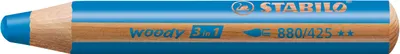 Produktbild von STABILO Multitalentstift woody 3 in 1 rund mittelblau
