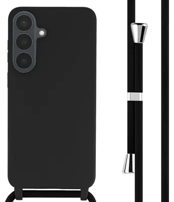 Image de Étui en silicone avec cordon pour Samsung Galaxy S26 FE - Noir