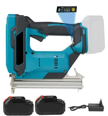 Produktbild von Bürstenloser Elektrischer Nagler - F30 Tacker und Nagelpistole - Kabellos - 2 Akkus - Für Holzarbeiten - Heimwerken