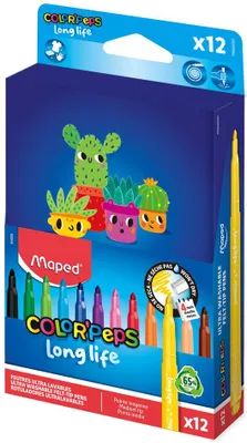 Image de Maped Feutres COLOR'PEPS Long Life 2, boîte en carton de 12