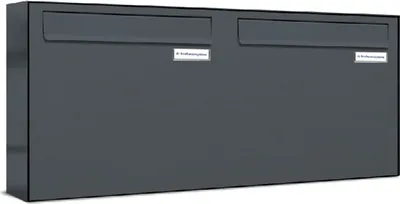 Produktbild von 2er Briefkasten-Anlage Tür- Zaundurchwurf RAL 7016 Anthrazit