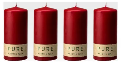 Produktbild von Safe Candle 13x6cm Karminrot (4 Stück)