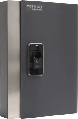 Obrázok produktu pre Rottner Key Pro 24 skrinka na kľúče čierna | Zámok na odtlačok prsta | 26.5 x 38.5 x 6 cm