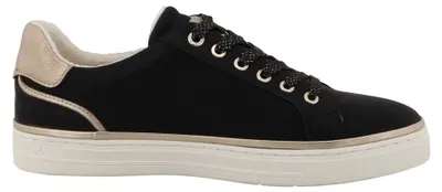 Imagen del producto de Zapatos deportivos Mustang para mujer, con cordones, color negro, para uso diario
