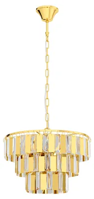 Zdjęcie produktu dla EGLO Erseka, Elastyczny montaż, Mosiądz, Przezroczysty, Mosiądz, Przezroczysty, Stal, Kryształowe, Okrągły