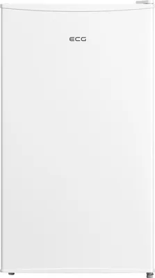 A white upright freezer with the ECG logo on the front.