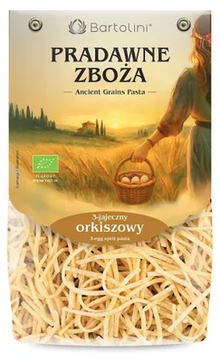 MAKARON (3 JAJECZNY ORKISZOWY) KRAJANKA ŚREDNIA BIO 250 g - BARTOLINI (PRADAWNE ZBOŻA)