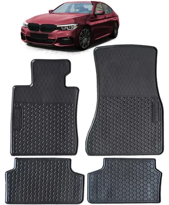 Productafbeelding van Premium rubberen vloermatten, voor en achter, voor BMW 5-serie G30 G31, vanaf 2017