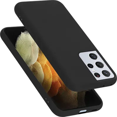 Produktbild von Cadorabo Schutzhülle für Samsung Galaxy S21 ULTRA Hülle in Schwarz Handyhülle Case Cover TPU Etui
