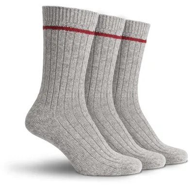 Produktbild von Sukats® The Norwegians, 3 Paar Norwegische Wollsocken Herren, 43-46, Grau, Frottee-Sohle, Wintersocken