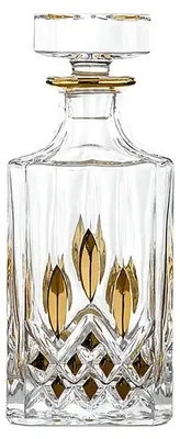 Produktbild von Whiskykaraffe aus Glas mit goldenen Verzierungen, 700 ml