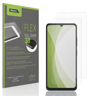 Produktbild von 2x Full Cover Schutzfolie matt für Telstra T-Pro 2 5G Panzerfolie Anti-Shock