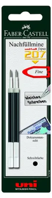 Produktbild von Mitsubishi 147498 Refillmine uni-ball Signo 207 0.4mm 2er schwarz Nachfüllminen