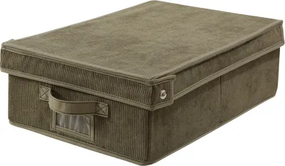 Produktbild von CALICOSY -  Aufbewahrungsbox mit Deckel aus Kordstoff in Khaki - L31,5 cm