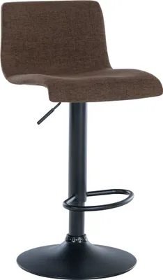 Produktbild von CLP Barhocker Branford höhenverstellbar und 360 drehbar braun Material Stoff