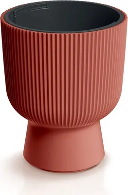 Zdjęcie produktu dla Doniczka Milly designerski cylindryczny kształt do użytku wewnątrz i na zewnątrz Doniczka plastikowa 390 mm Kolor miedziany