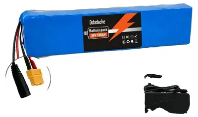 Produktbild von Lithium-Ionen-Batterie, 100000 mAh Kapazität, Intelligentes BMS, XT60-DC-Ladegerät, 36V-a