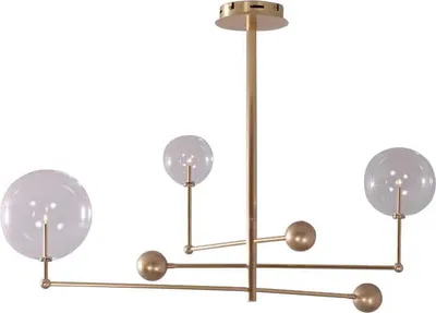 Zdjęcie produktu dla Orbit - żyrandol nowoczesny 65cm złoty mosiądz kule