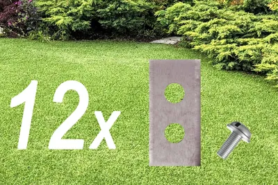 Immagine prodotto di 12x lame per tosaerba robotizzato | lame per Worx Landroid | Einhell | LandXcape