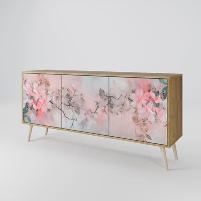 Immagine prodotto di Spacerebels cassettiera a 3 ante - credenza cassettiera - credenza alta - mobile armadio - soggiorno camera da letto - 57,5×164,5×42 (HxLxP)