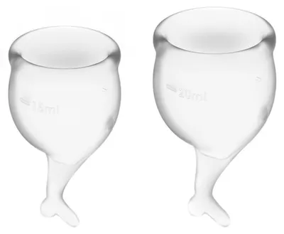 Imagen del producto de SATISFYER - Copas Menstruales Feel Secure Transparent Pack de 2