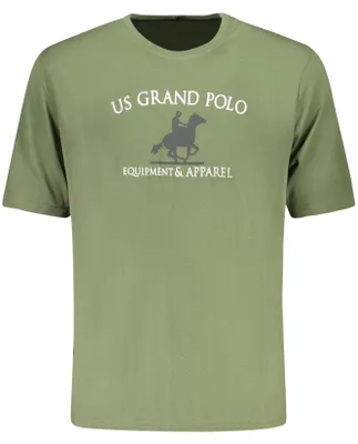 Produktbild von Grünes Herren Kurzarm T-Shirt mit Rundhals und stylischem Druck