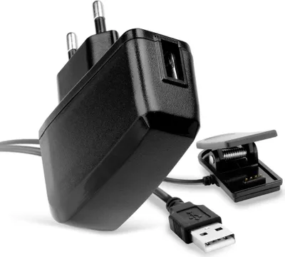 Image de subtel Chargeur + Câble USB System Connector 5V 1A compatible avec Garmin Approach G10, S20 / Forerunner 30, 230, 235, 645, 645 Music, 735XT Adaptateur secteur, Câble charge rapide, Station charge