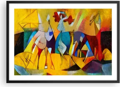 Produktbild von Gerahmtes Poster - Schwarzer Rahmen - Abstraktion modern - 70x50 cm - Wand Bild - Wanddeko - Wandbilder - Kunstposter - Wandposter - Bilderrahmen - Bilder - Kunstdruck - Wandbild - P2BAA70x50-3455