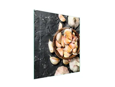 Produktbild von Glasschneidebrett 45x52 Knoblauch