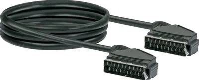 Produktbild von SCART Anschlusskabel Ø 7 mm 2/3 m schwarz, Kabellänge:3 m