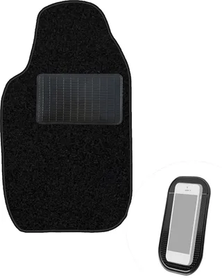 Produktbild von moto-MOLTICO Fahrer Fußmatte Auto Velours Fahrerseite Autoteppiche Schwarz Fahrermatte 1-teilig passend für Peugeot 206 1998-2009