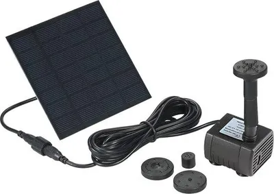 Produktbild von Famanu Solarbrunnen - Umweltfreundliche Wasserpumpe mit 7 Sprühköpfen