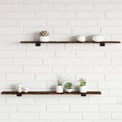 Produktbild von Stabli Möbel Wandregale 4 Stk. Räuchereiche 100x10x1,5 cm Holzwerkstoff - Bücherregale CC1402891 1parcel