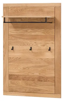 Produktbild von home24 Garderobenpaneel - Eiche Teilmassiv - Eiche / Eiche Nachbildung