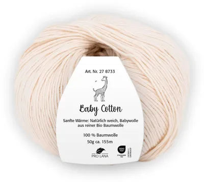 Produktbild von Pro Lana Baby Baumwolle COLOR & UNI (organic) 50g/155m Lauflänge, 100?% Baumwolle ( ), NS 3,0-3,5 uni 02