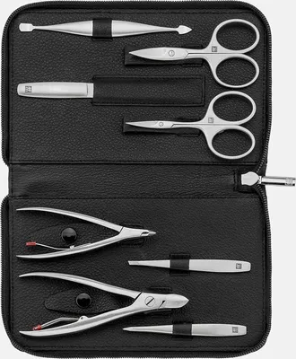 Produktbild von Zwilling 8 Piece Manicure Set Complete Nail Care Pedicure Genuine Leather Zip