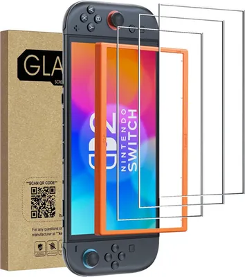 Produktbild von INF Switch2 Displayschutzfolie aus gehärtetem Glas mit Ausrichtungsrahmen