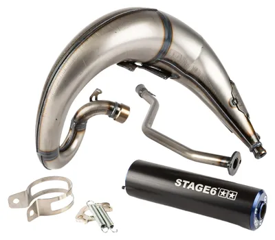Immagine prodotto di Marmitta completa stage6 streetrace alta cnc blu/nera per yamaha dt50