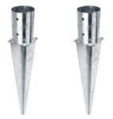 Obrázek produktu pro Alberts 2 x Einschlag-Bodenhülse für Rundholzpfosten, Ø141 mm, Länge 750 mm, feuerverzinkt, zum Einbetonieren