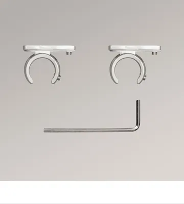 Produktbild von LYSEL® 1 Paar Ring-Adapter Topaz für Universalträger Edelstahl-Optik