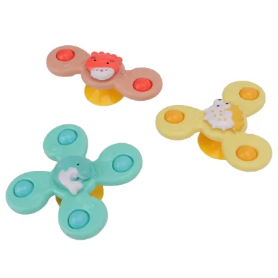 Produktbild von 3 Stück Saugnapf-Spinner-Spielzeug, rotierende Blume, Saugnapf-Spielzeug, wasserdicht, rostfrei, Baby-Fidget-Spinner, Badezimmer-Spielzeug
