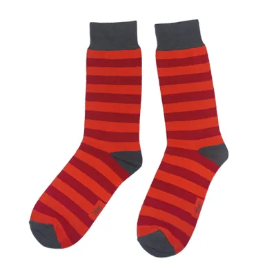 Produktbild von Herren Basic Socken aus Baumwolle Ringel Chili Größe 43-46