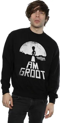 Produktbild von Marvel - "Guardians Of The Galaxy I Am Groot" Sweatshirt für Herren BI2478 (XXL) (Schwarz)